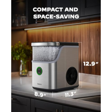 Silonn Nugget Ice Maker for Quick Chewable Ice at Home