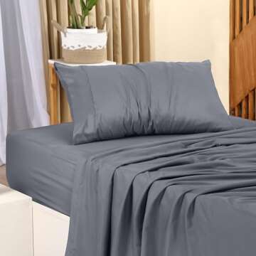 Utopia Bedding Twin XL Sheets - 3 Piece Bedding - Brushed Microfiber - Shrinkage and Fade Resistant - Easy Care (Twin Extra Long Grey)