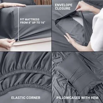 Utopia Twin XL Microfiber Sheets - Soft & Fade Resistant