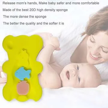 HALLO Soft Infant Bath Sponge for Safe Baby Bathing
