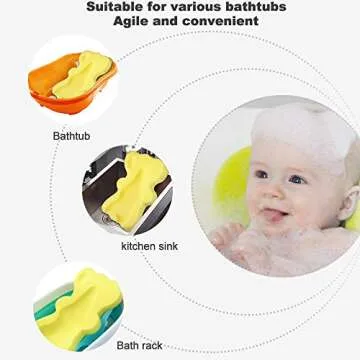HALLO Soft Infant Bath Sponge for Safe Baby Bathing