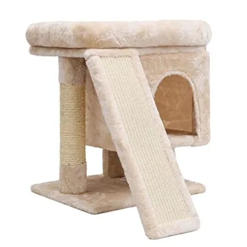 SYANDLVY Modern Cat Tree for Large Cats & Kittens - Beige