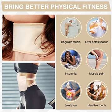 TORPNIA Castor Oil Pack, Adjustable Reusable Castor Oil Pack Wrap for Liver Detox, Castor Oil Pack W...