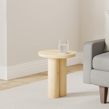 Elegant 18" Scandinavian Farmhouse Side Table for Home