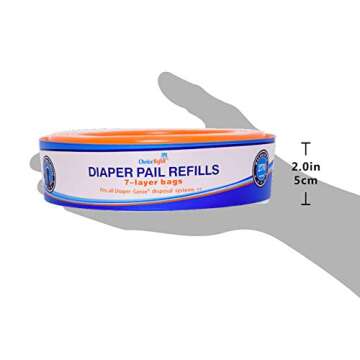 ChoiceRefill Compatible with Diaper Genie Pails, 8-Pack, 2160 count