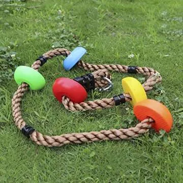 Colorful 6.5ft Ninja Climbing Rope - Kids Backyard Fun