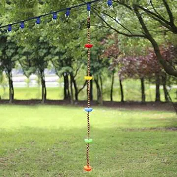 Colorful 6.5ft Ninja Climbing Rope - Kids Backyard Fun