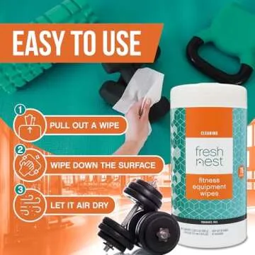 Fresh Nest Fitness Equipment Wipes for Yoga & Gyms - 75 Count