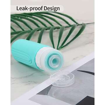 Travel Size Bottles for Toiletries, 4 Pack TSA Approved Silicone Travel Bottles, 3oz Leak Proof Trav...