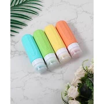 Travel Size Toiletries Bottles | TSA Approved Silicone 3oz