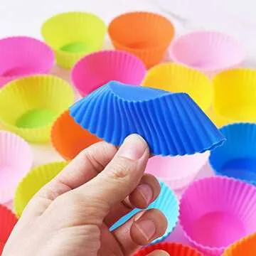 Newk 48 Pack Silicone Baking Cups - Nonstick & Colorful