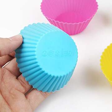 Newk 48 Pack Silicone Baking Cups - Nonstick & Colorful