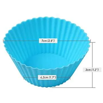 Newk 48 Pack Silicone Baking Cups - Nonstick & Colorful