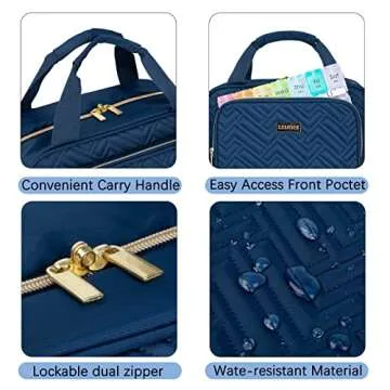 Leudes Travel Pill Organizer for Safe Medication Storage