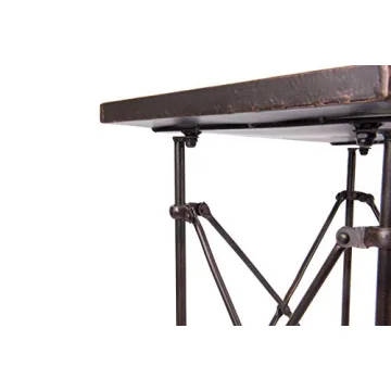 Bronze Metal Rectangle Table Elegant Sturdy Accent Piece