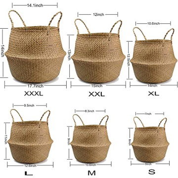 DOKOT Seagrass Basket for Plants and Storage Solutions