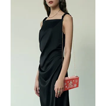 Van Caro Rhinestone Christmas Clutch for Elegant Events