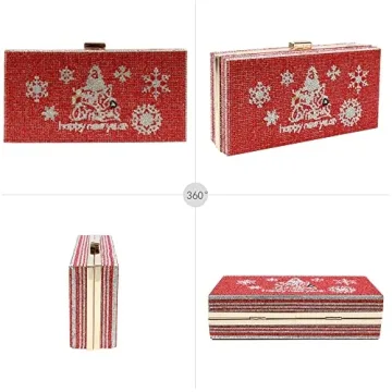 Van Caro Rhinestone Christmas Clutch for Elegant Events