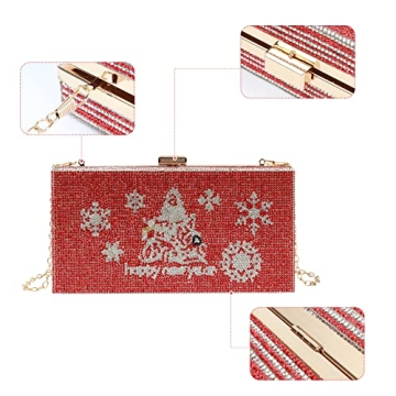 Van Caro Rhinestone Christmas Clutch for Elegant Events