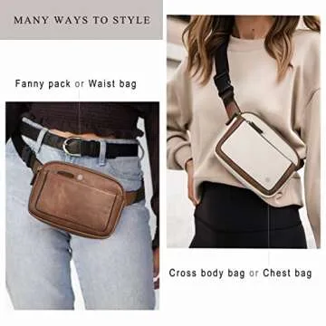 CLUCI Adjustable Crossbody Belt Bag - Vegan Leather Style
