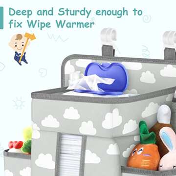 Maliton XL Diaper Organizer for Crib and Pack n Play