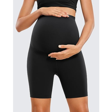 CRZ YOGA Maternity Yoga Shorts - Comfortable 6" Design