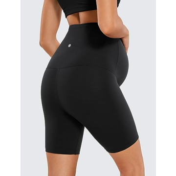 CRZ YOGA Maternity Yoga Shorts - Comfortable 6" Design
