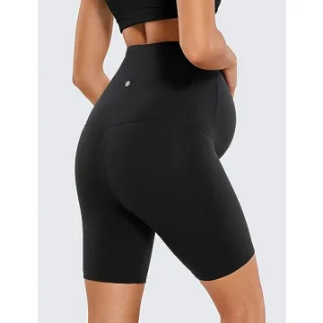 CRZ YOGA Maternity Yoga Shorts - Comfortable 6" Design