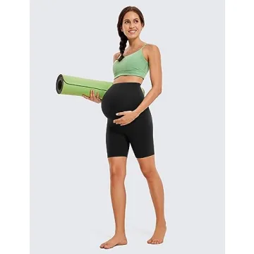 CRZ YOGA Maternity Yoga Shorts - Comfortable 6" Design