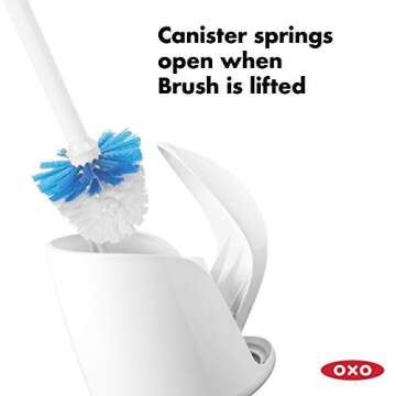 OXO Good Grips Compact Toilet Brush & Canister for Modern Bathrooms