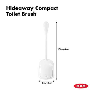 OXO Good Grips Compact Toilet Brush & Canister for Modern Bathrooms