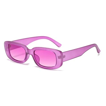 BUTABY Rectangle Sunglasses for Women - Retro Driving Glasses with UV400 Protection