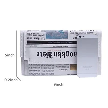 Unique KUANG! Newspaper Evening Handbag Clutch for Ladies