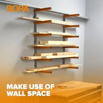 Bora Wood Organizer with 6-Level Wall Mount – Heavy Duty Storage