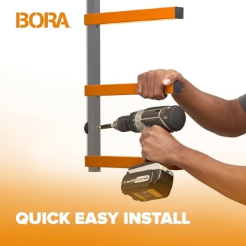 Bora Wood Organizer with 6-Level Wall Mount – Heavy Duty Storage