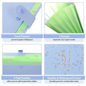 SKYDUE Expanding File Folder for A4 & Letter Size