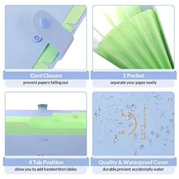 SKYDUE Expanding File Folder for A4 & Letter Size