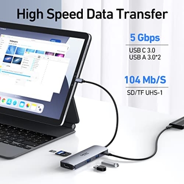 USB C Docking Station for Dual HDMI Monitors and Charging
