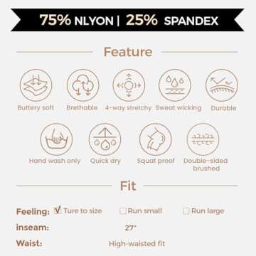 Aoxjox High Waisted Workout Leggings for Women Tummy Control High Rise Scrunch Buttery Soft Scarlett Yoga Pants 27" (Cherry Mahogany, Medium)