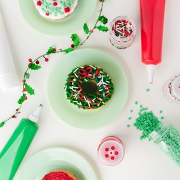 Christmas Edible Sprinkles 4 Pack for Holiday Baking