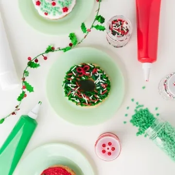 Christmas Edible Sprinkles 4 Pack for Holiday Baking