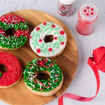 Christmas Edible Sprinkles 4 Pack for Holiday Baking
