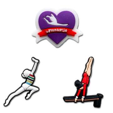 Wlyosvje 8Pcs Uniquely Designed Gymnast Shoe Charms