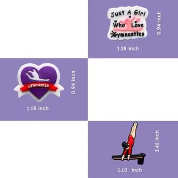 Wlyosvje 8Pcs Uniquely Designed Gymnast Shoe Charms