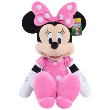 Disney Junior Minnie Mouse 40 Inch Giant Plush Minnie Mouse Stuffed Animal for Kids, Officially Licensed Kids Toys for Ages 2 Up by Just Play