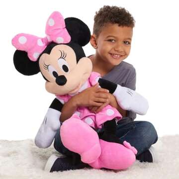 Disney Junior Minnie Mouse 40 Inch Giant Plush Minnie Mouse Stuffed Animal for Kids, Officially Licensed Kids Toys for Ages 2 Up by Just Play
