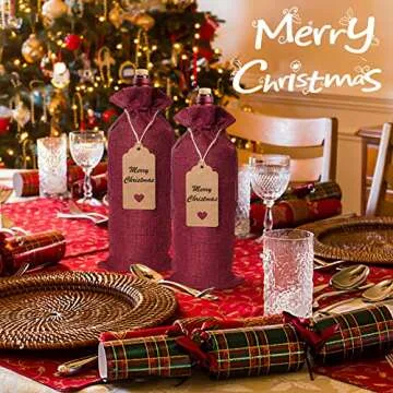 Burlap Wine Bags for Weddings, Birthdays & Holidays