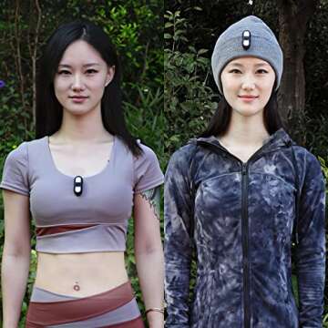 Clip on Flashlight, Running Light for Runners Rechargeable Safety Lights for Walking at Night Hands ...