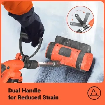VOLTASK Cordless Snow Shovel - 24V | 11-Inch | 4-Ah Cordless Snow Blower, Battery Snow Blower with Adjustable Front Handle (4-Ah Battery & Quick Charger Included)