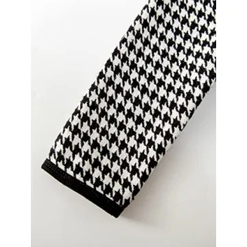 Stylish WDIRARA Houndstooth Outfit for Toddler Girls